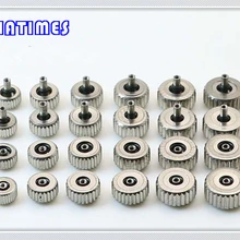 10 шт., серебристые водонепроницаемые часы из нержавеющей стали, корона от 3,5 мм до 7,0 мм, маленькое отверстие диаметром 2,0 мм, выберите размер