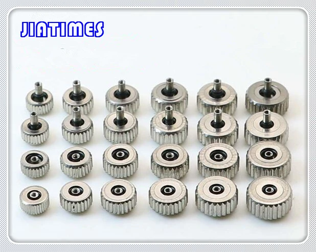 

Free Shipping 10pc Silver Stainless Steel Waterproof Watch Crown from 3.5mm to 7.0mm Small Hole 2.0mm Diameter Select Size