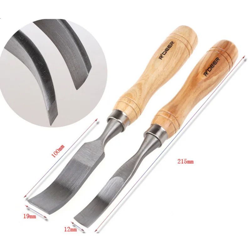 Conjunto de Ferramentas de Trabalho Faca na Caixa Rdeer Madeira Carving Cinzel Kit Gravadores Ferramentas Marcenaria 12 Pçs - Image 3