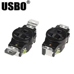 Черный американский 125 В 20A nema L5-20R Генератор панели управления анти-офф выход США промышленности разъем питания inline провода разъем