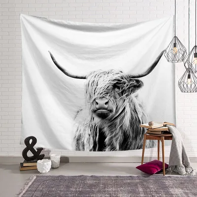 New Cow Wall Hanging Cactus Tapestry Bohemian Cover Beach Towel Throw Blanket Picnic Yoga Mat Home
