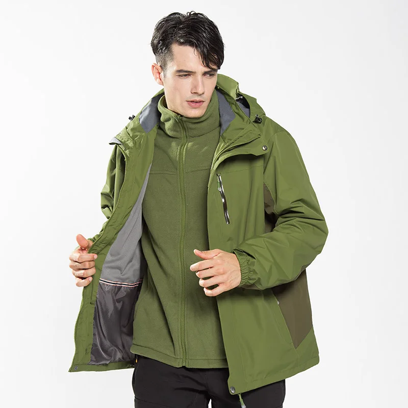 

Hiking jacket men Waterproof sport Jacket Hunting Windproof ski hiking camping fishing Winter Thickening Clothing for Men