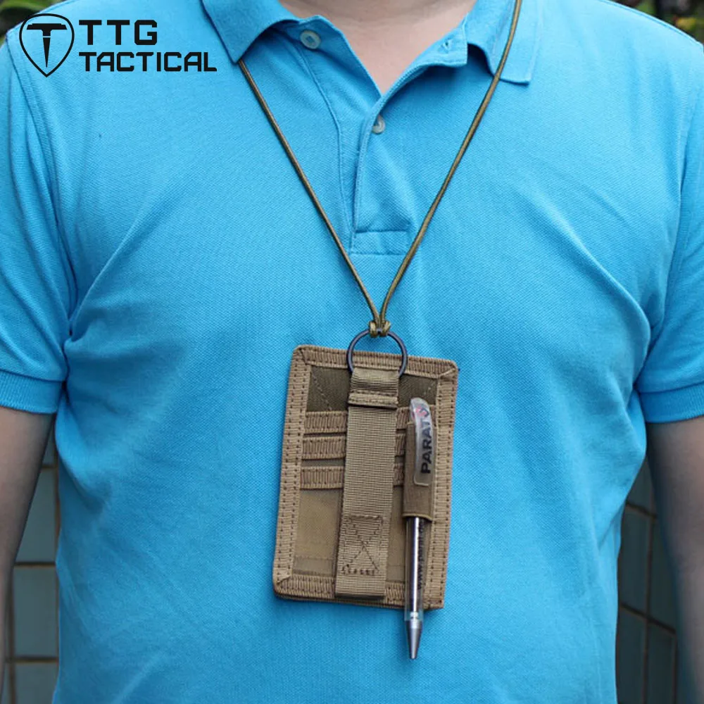 TTGTACTICAL Военный Тактический Патч ID держатель для карт значок на шею ручки шнурок с