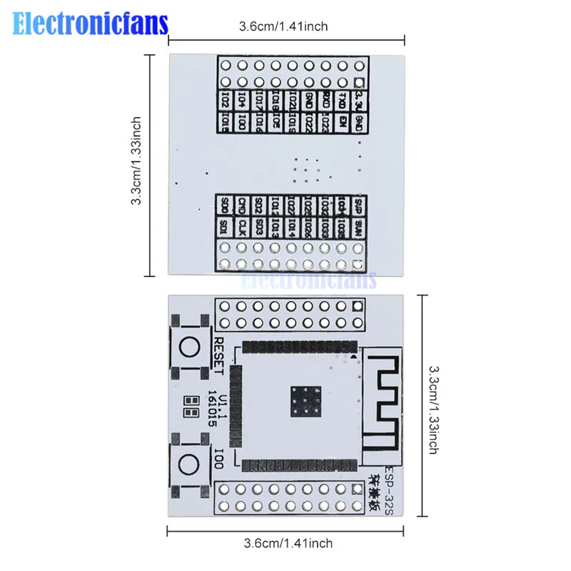 Адаптер ESP32 ESP32S плата ввода вывода штырьковый преобразователь с 4 рядами