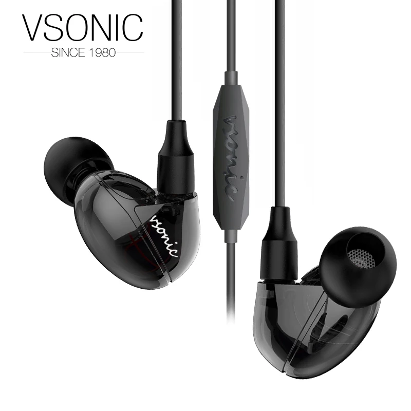 VSONIC Новый VSD2Si с микрофоном профессионального Шум изоляции HIFI внутренний Ear