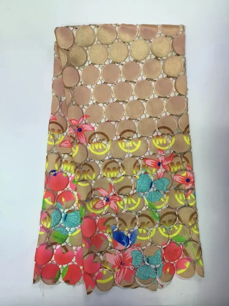 

High Quality african yellow cord lace fabrics african water soluble guipure cord nigerian voile lace For dress J20Y
