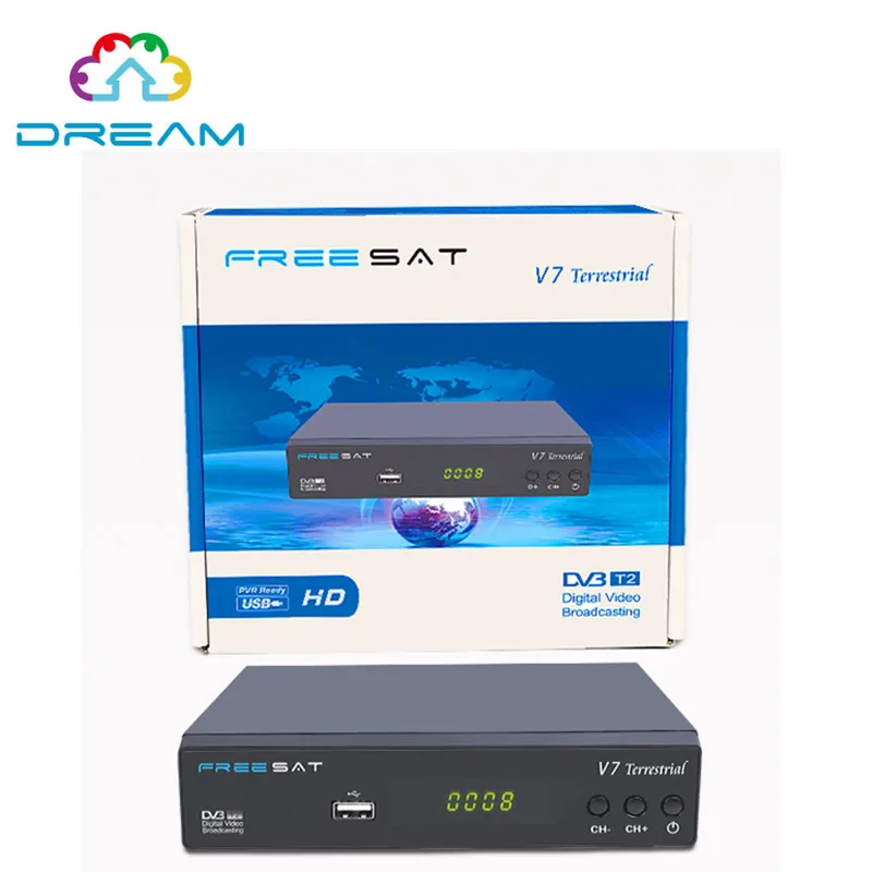 

Original Freesat V7 Terrestrial Satellite Receiver HD DVB-T2 DVB-T/T2 TV Digital Terrestrial Receptor Full 1080P HD set top box