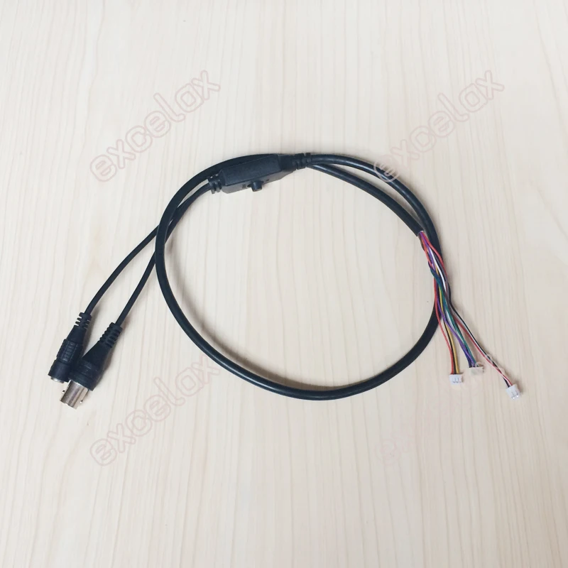 10PCS/Lot 11Pin Female BNC Video DC12V Power OSD Menu Joystick Button Control Pigtail Cable for Analog CCTV Camera Module Board