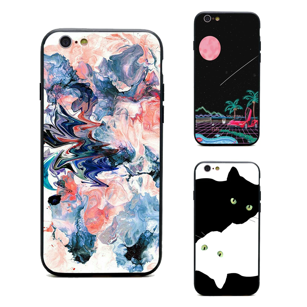 phone cases tumblr aesthetic art TPU+PC Black covers for