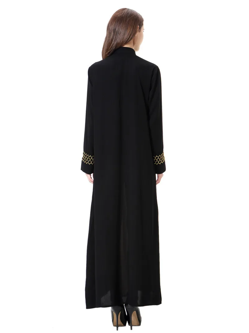 Мусульманское платье абайя женское с длинным рукавом арабское Макси abaya Jalabiya исламские женщины одевают одежду Ближний Восток халат кафтан