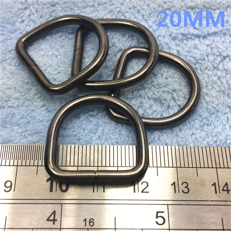 20mm gunblack  Non Welded Dee Rings Nickel Plated D Ring Webbing