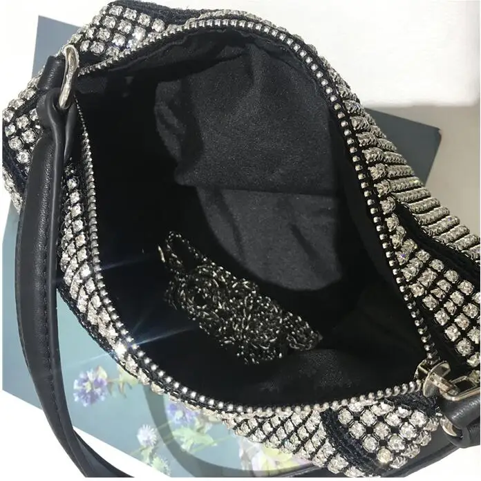 Модные роскошные дизайнерские женские вечерние клатчи с бриллиантами, сумка для телефона, мини-кошелек на цепочке, сумка через плечо, женские сумки на короткой ручке с крышкой