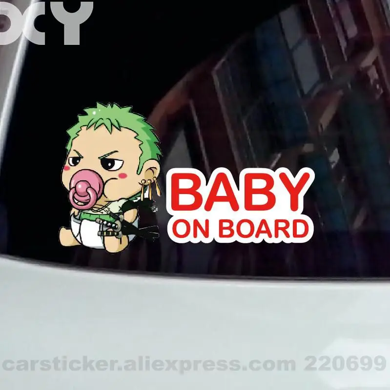 

Baby on Board Funny Cute Car Window Cartoon Stickers Decals 7.3" * 4.3"