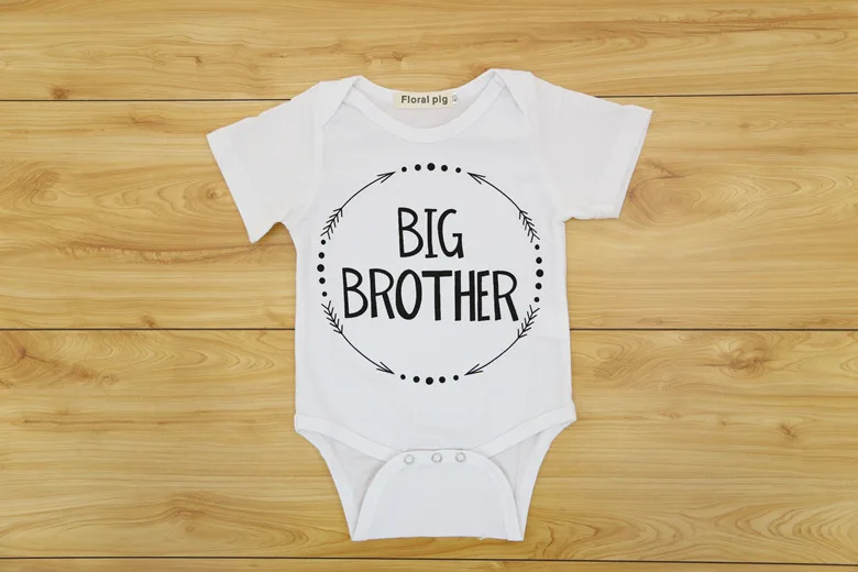 Big Brother Letters Print Kids t shirt Boy Girl shirt Casual Children Toddler Clothes Funny Top Tees little brother rompers (4)