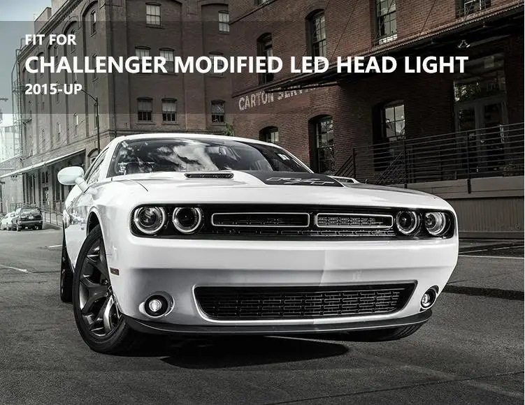 AKD автомобильный Стайлинг для Dodge Challenger фары- Challenger светодиодный фонарь светодиодный сигнал Drl Bi Xenon автомобильные аксессуары