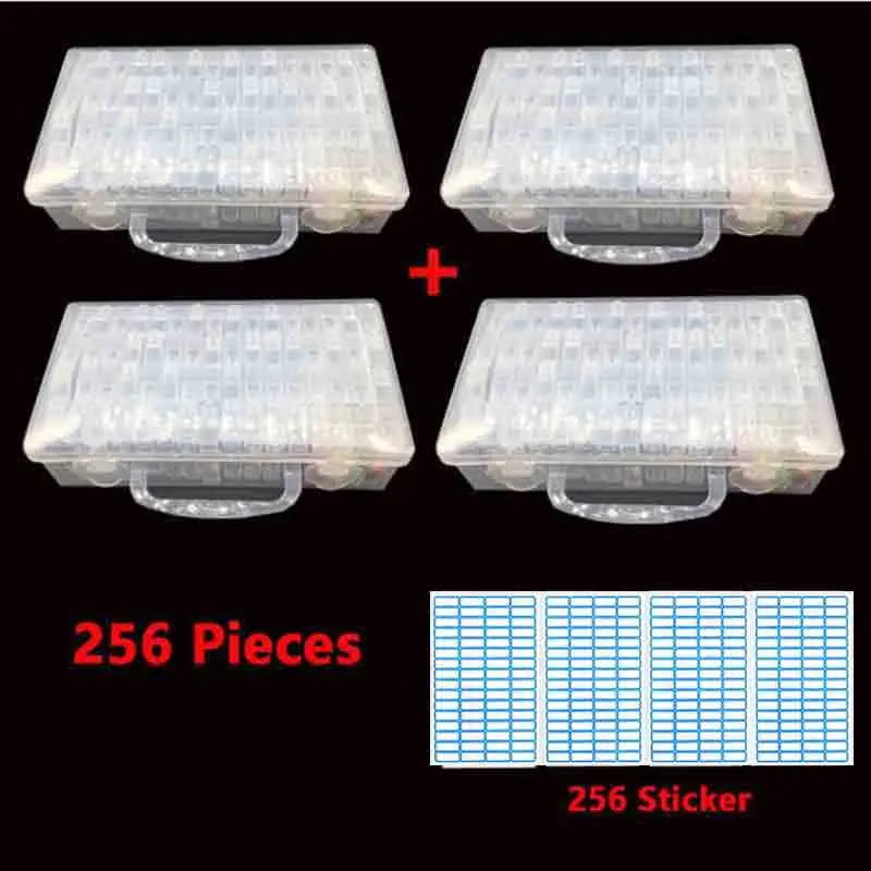 

Diamond Painting Cross Stitch Tools Beads Container Diamond Embroidery Storage Accessories Mosaic Convenience Box Free Sticker