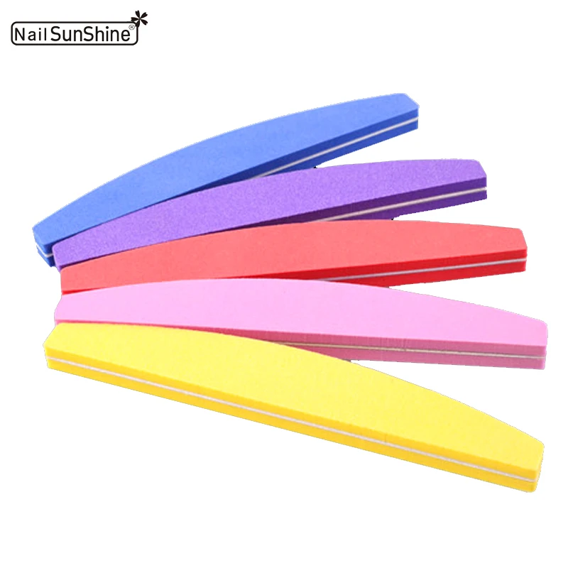 

5pcs/lot Mix Color Boat Nail Files 100/180 Nail Sanding Buffers Personal Nail Polish Sandpaper Pedicure Manicure Accessories