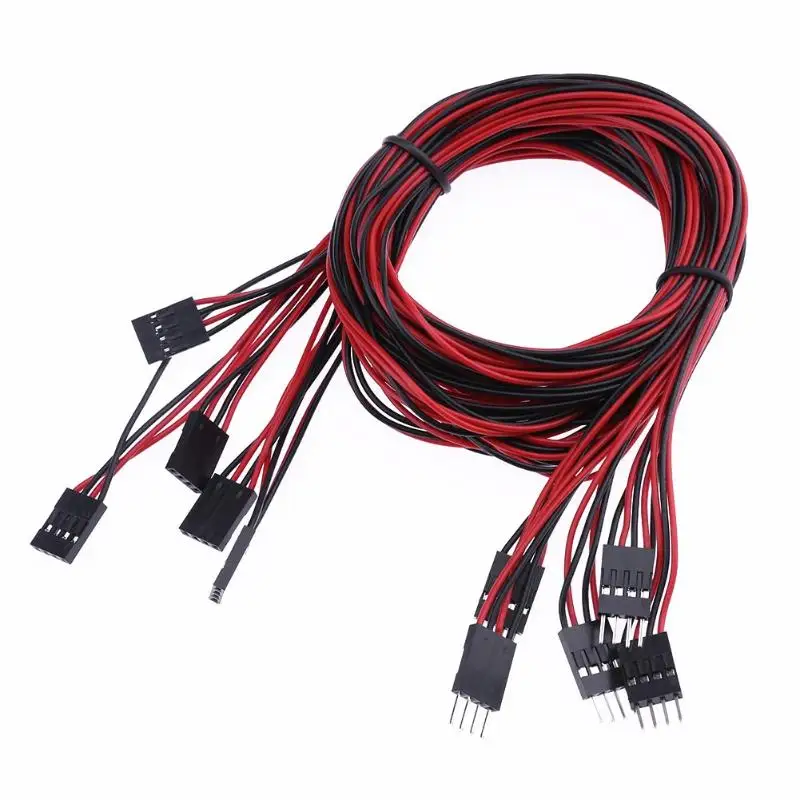 

4 Pin Dupont Cable 5pcs 100cm Length 3D Printer Cable Female to Male Terminal Line 3D Printers Parts Cables Hot Sale