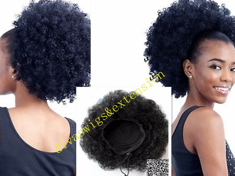 160g Big Afro Puff Natural Hair Tail Human Hair Extensions 4b 4c Hair Afro Hair Extensions 14inch For Black Women Cheap Ponny Hair Airbrush Hair Honeyhair Comb Aliexpress
