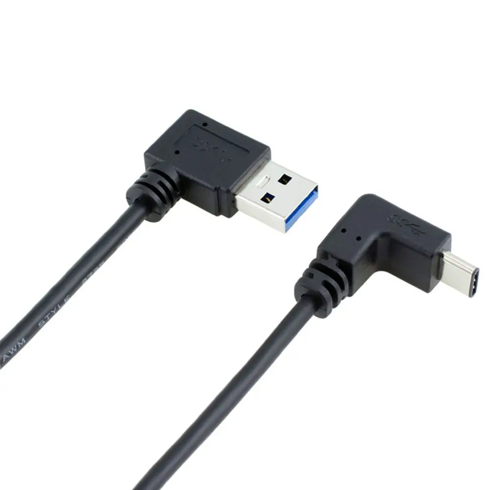 1 м/3 фута USB 3 0 левый и правый угловой для C вверх вниз тип 90 градусов кабель