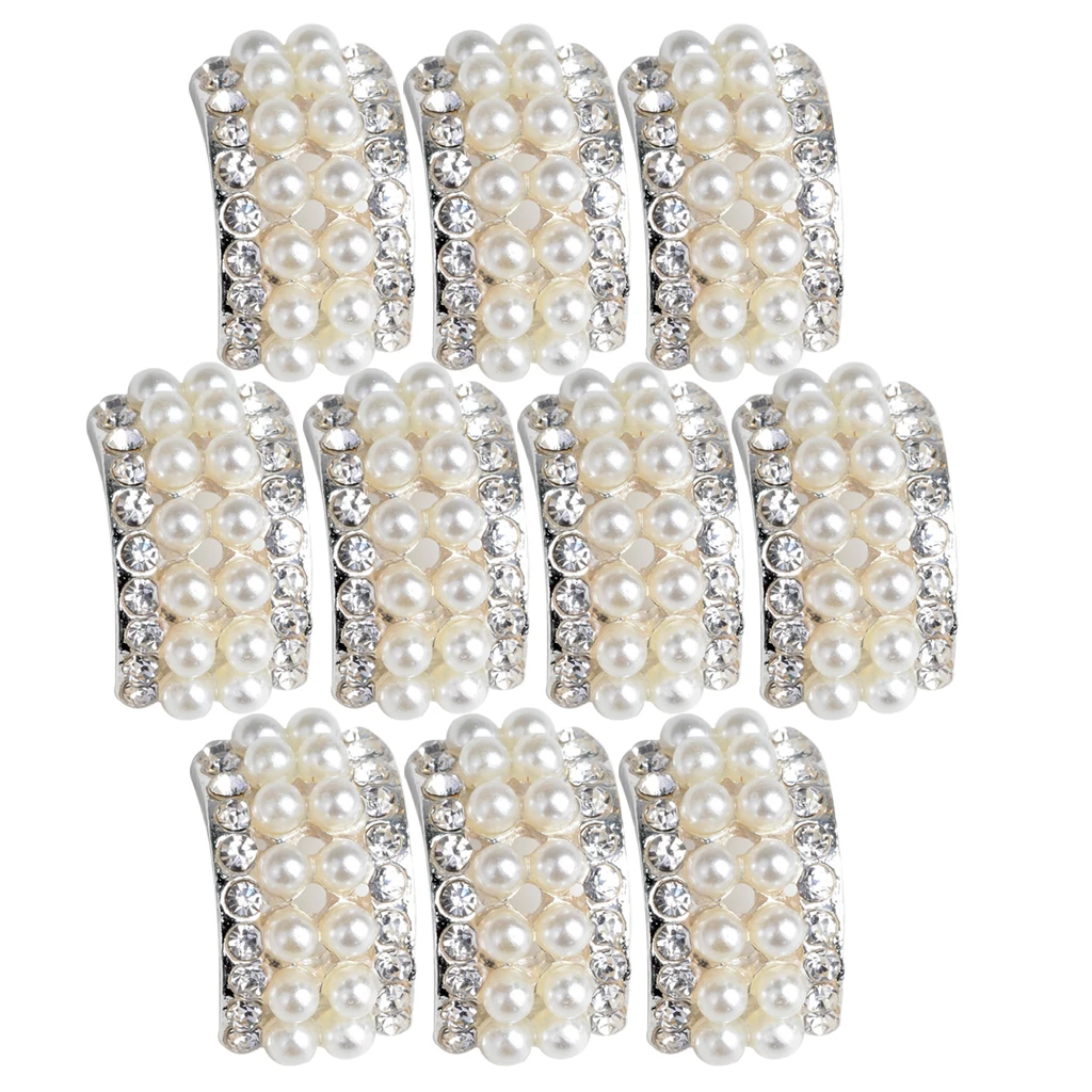 10x Rhinestone Crystal Flatback Wedding Embellishments Scrapbooking Buttons