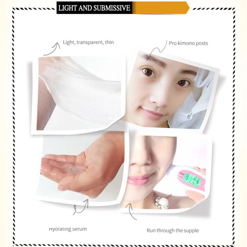 BIOAQUA Silk Protein Essence Facial Mask Hyaluronic Acid Moisturizing Face Mask Anti-Aging Deep Replenishment Smooth Skin Care 6