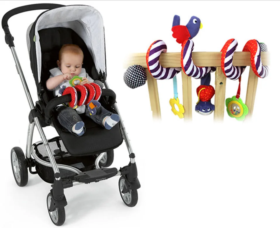 0-12 месяцев малыш животное спиральные погремушки игрушки для детской коляски дети Новорожденные образовательный Прорезыватель игрушки