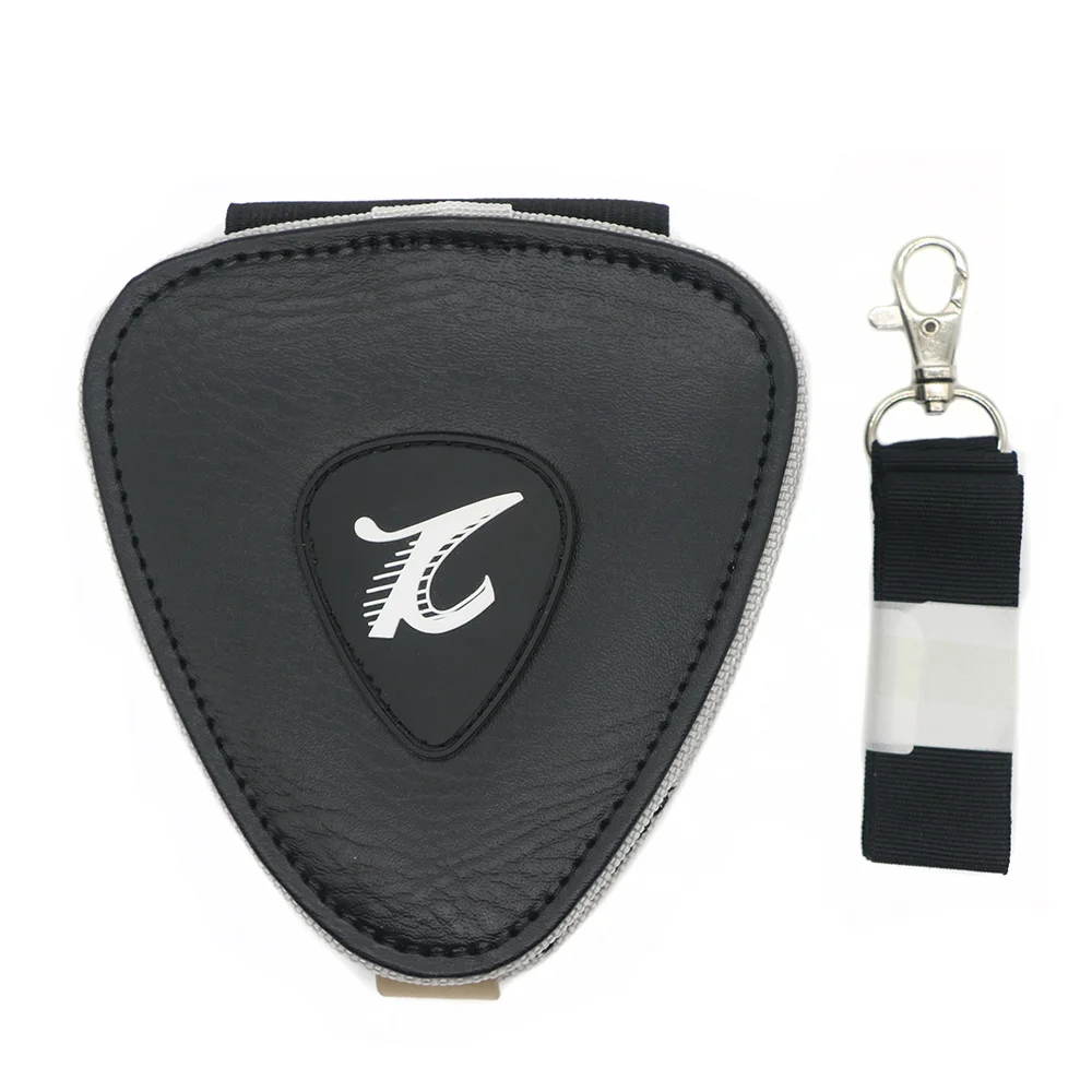 Alta calidad guitarra Guitarra elegir bolso de cuero negro guitarra elegir casos marrón primer contiene 20 elige envío gratuito
