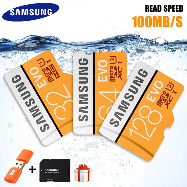 Cheap SAMSUNG Memory Card EVO 128GB 64GB 32GB SDHC SDXC TF100M EVO MicroSD 100M/s Class 10 Micro SD C10 UHS MB-MP32GO TF Trans Flash