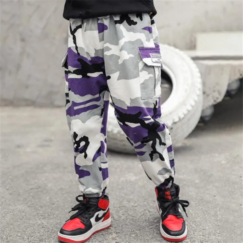 Spring Boys Girls Cotton Sport Long for baby Boys Girls camouflage trousers kids child casual pants army camo for 3-14T