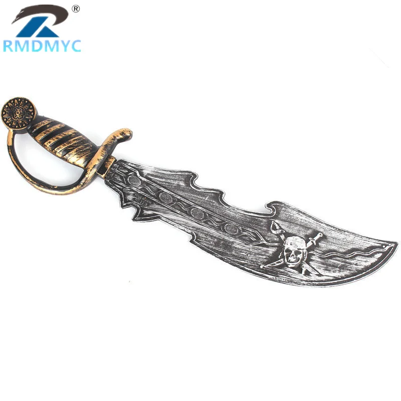 

2018 Halloween Costume Party Props Plastic Sword Toy Pirates knife Foam Sword Simulation Pirates Sword Kids Cosplay Supplies