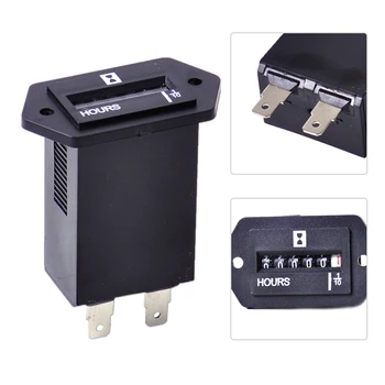 

beler AC 100-250V Sealed Hour Meter Counter Timer 6 Digit Display for Electromechanical Engine Generator For boats cars trucks