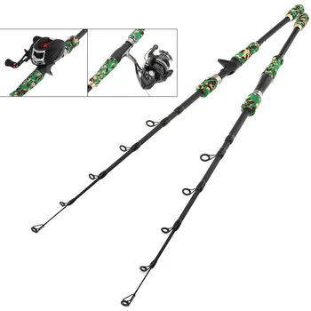 

2.1m/2.4m/2.7m Camouflage Green Carbon Fiber Lure Fishing Rod Spinning Casting Rod Telescopic Ultra Light Travel Fishing Pole