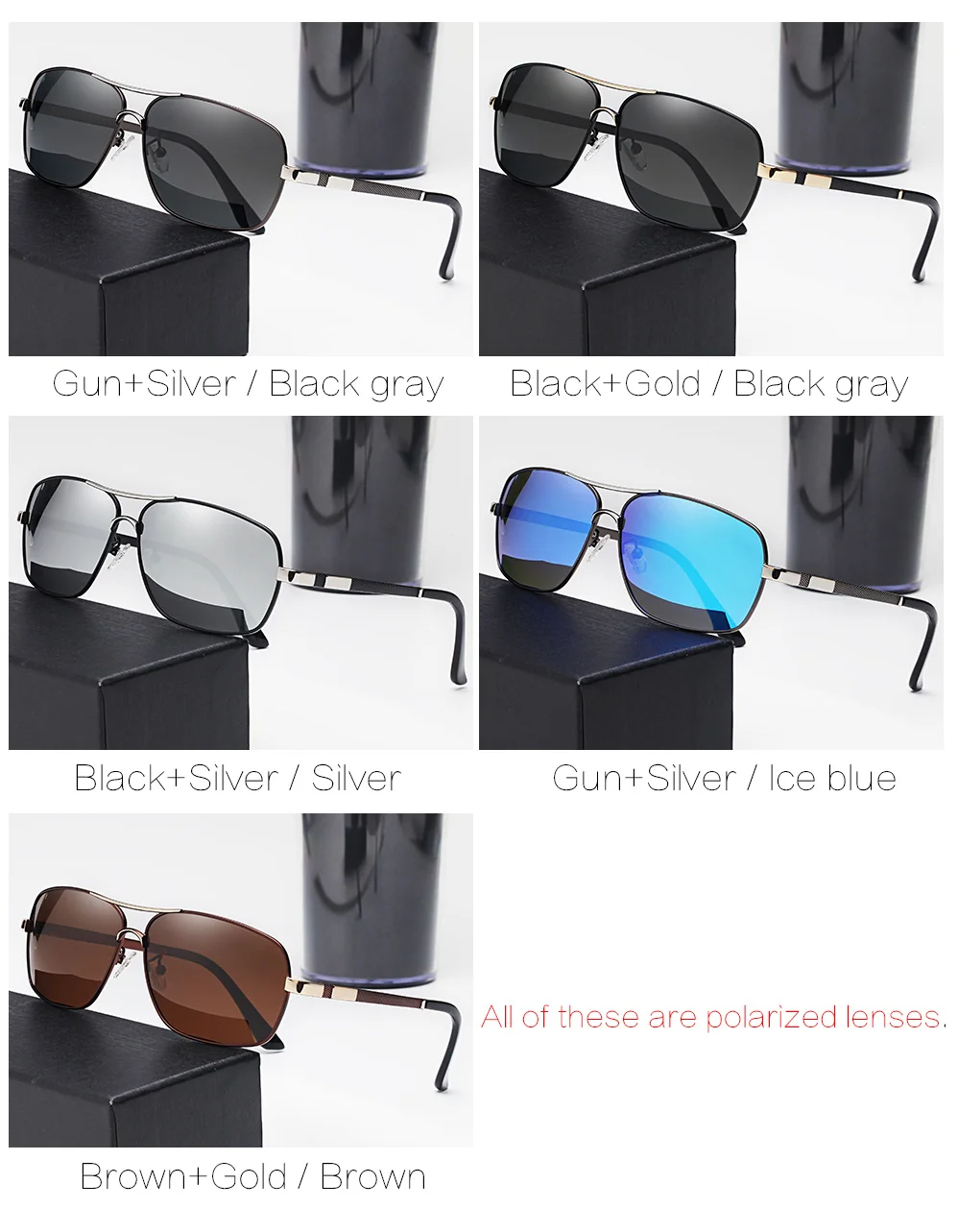 Raydem, новинка, поляризованные солнцезащитные очки, мужские, сплав, черная оправа, для вождения, рыбалки, мужские солнцезащитные очки, Ретро стиль, покрытие, прямоугольные очки