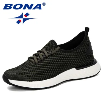 

BONA 2019 New Men Casual Shoes Breathable Fashion Sneakers Man Shoes Tenis Masculino Zapatos Hombre Sapatos Outdoor Shoes Comfy
