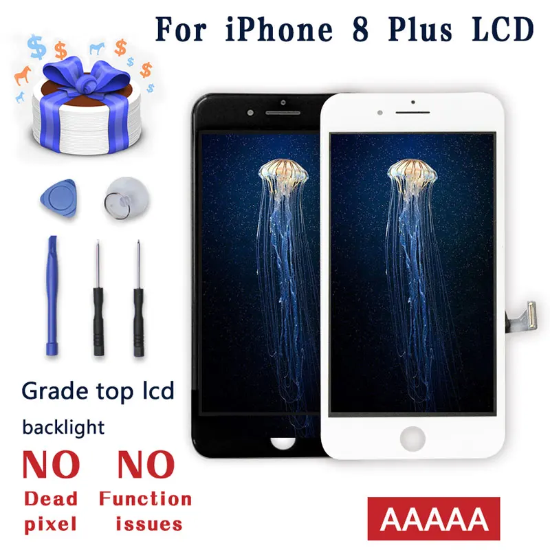 

White&Black AAAAA Brand For iPhone 8 Plus LCD Screen and Digitizer Assembly Touch Screen Assembly For iPhone LCD Display Screen