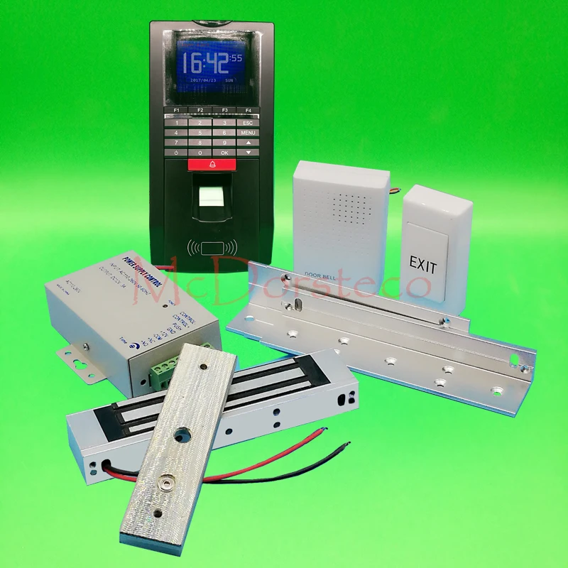 DIY Full Door Access Control System Kit Fingerprint Access Controller with 180KG Magnetic Lock door Access Control Lock System full metal fingerprint access control system kit set with biometric door lock security door lock remote control door exit switch
