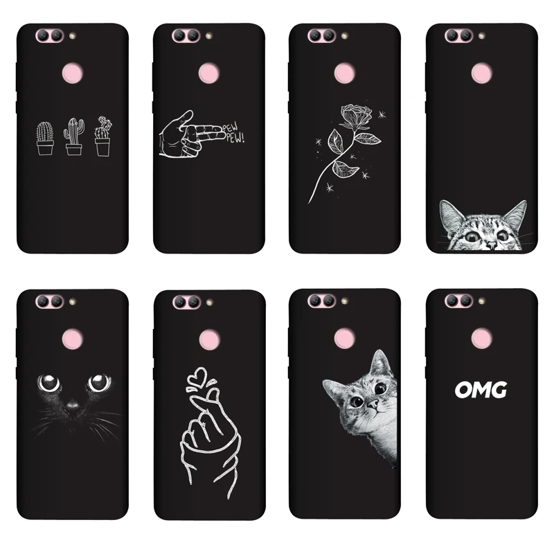 QAQsam 5.5&quot Soft Silicone For Huawei Nova 2 Plus Case Cover Painting Matte Phone Cases Funda | Мобильные телефоны и