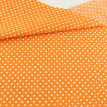 Ensemble Patchwork de tissu en coton imprimé à pois blancs, Orange, ensemble Patchwork de décoration Textile de maison, vêtements de couture, Scrapbooking, de poupée DTY CM