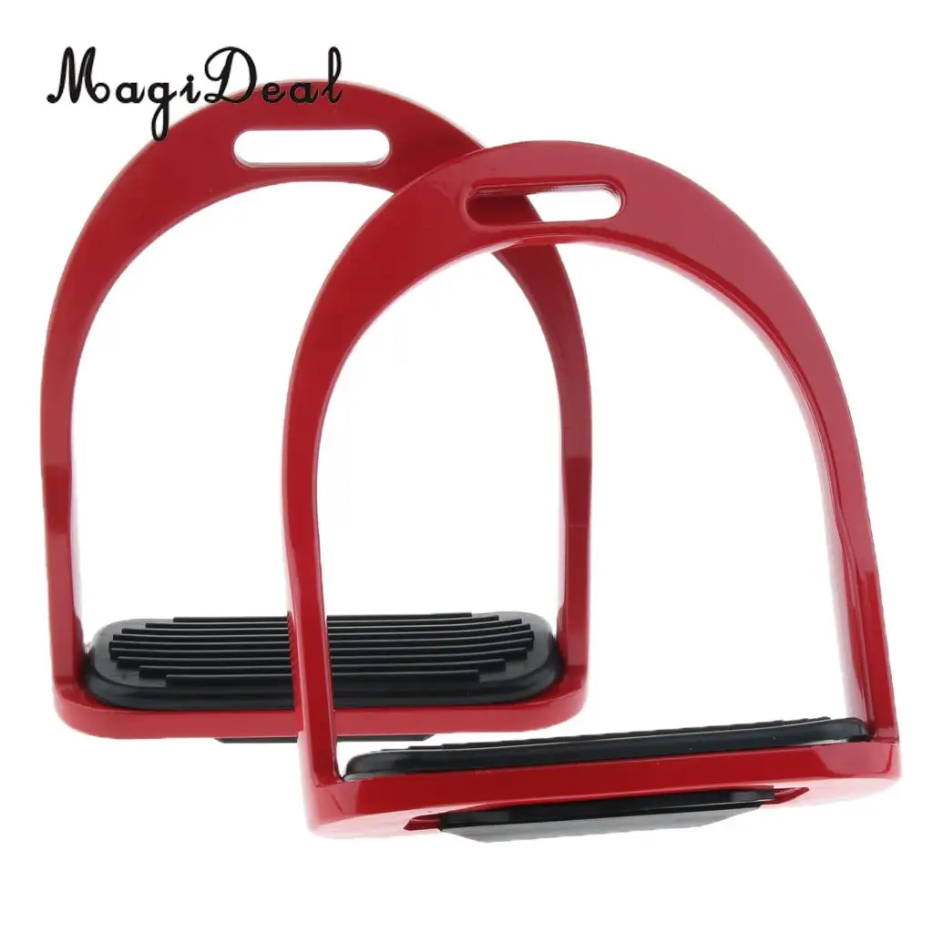 1 Pair of Horse Saddle English Stirrups Riding Flex Double Jointed Aluminum