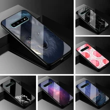 Чехол для Samsung S10 Plus пластиковый стеклянный чехол телефона из ПК