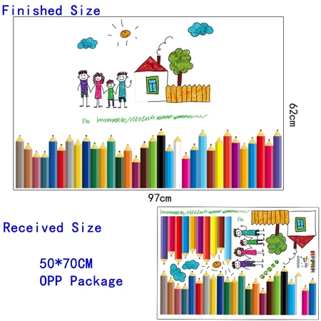 Наклейки на стену в школу, детская комната, Угловое украшение, цветной карандаш, съемный домашний постер декоративный настенный виниловый - Цвет: colorful pencil 2