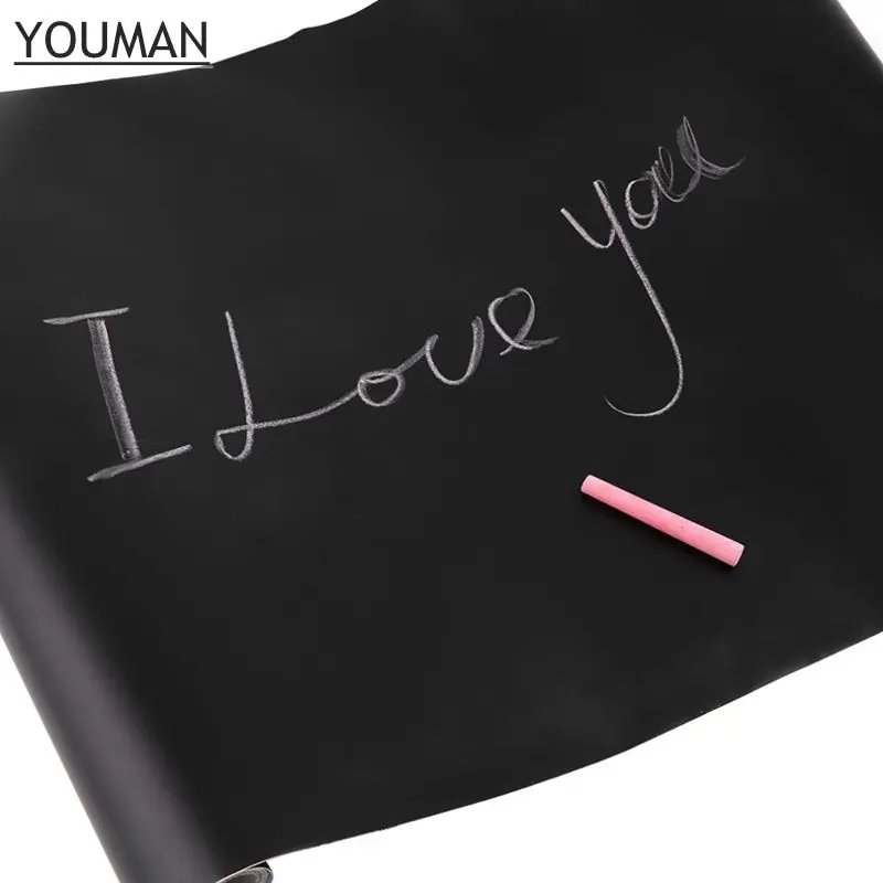 YOUMAN Adhesive Blackboard Film Vinyl Draw Decor Mural Chalk Board Stick Roll Chalk Board Blackboard Stickers for kids Wallpaper