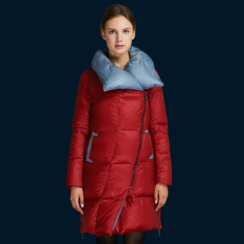YNZZU New Winter Arrival Women Down Coat Elegant Turn-down Collar Warm Jacket New Fashion Brand High Quality Thick Outwear O026