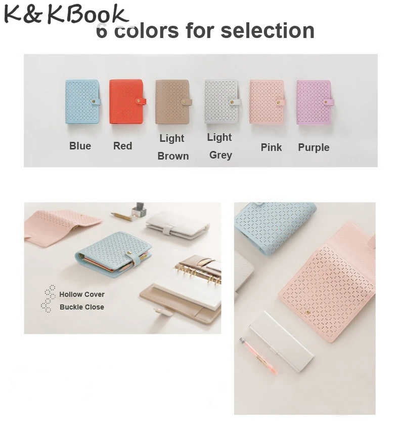K & KBOOK KK005 пустотелый кожаный блокнот А5 А6 спиральный молочный s и дневники милый