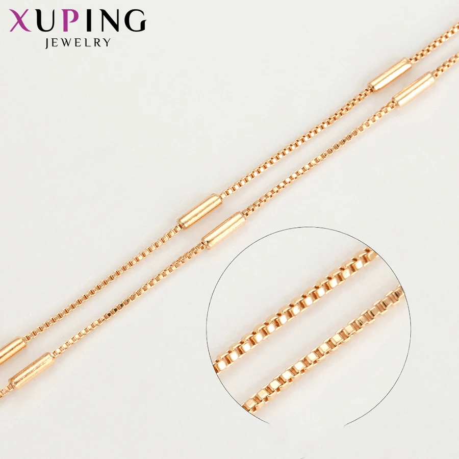 Xuping Новое поступление ювелирных изделий золотого цвета Плиссированное ожерелье для женщин модный стиль красивые рождественские подарки S105.9-44765
