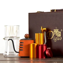 Тонкая ручная кофейник, набор капельных чашек, мелкий горшочек, шлифовальная машина, фильтровальная бумага