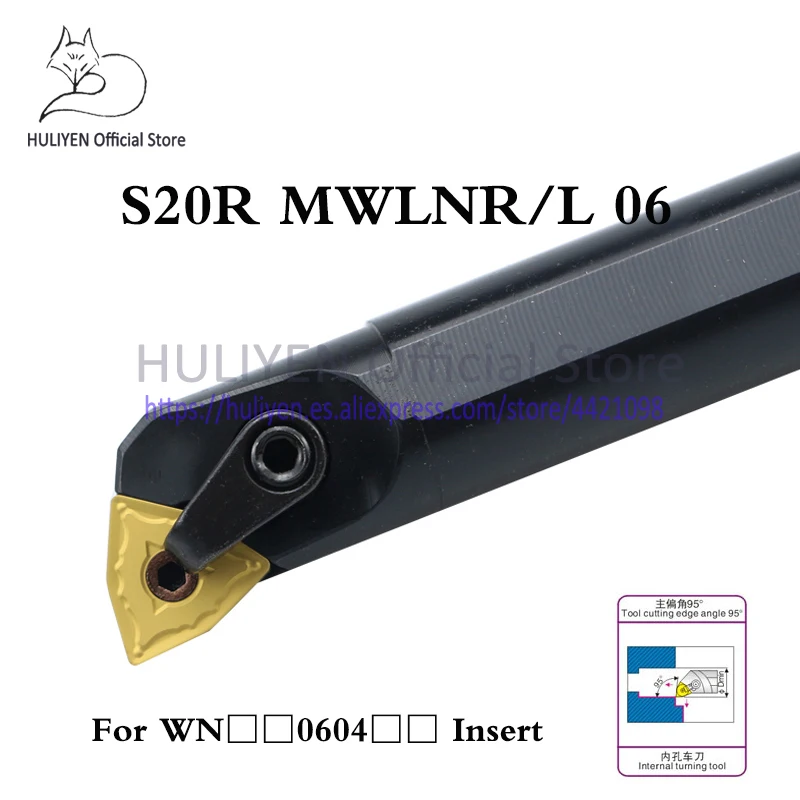 

1PC S16Q-MWLNR 06 S16Q-MWLNL 06 Boring Bar Internal turning Tool holder Indexable CNC tool Lathe cutting tool Bar for WNMG0604