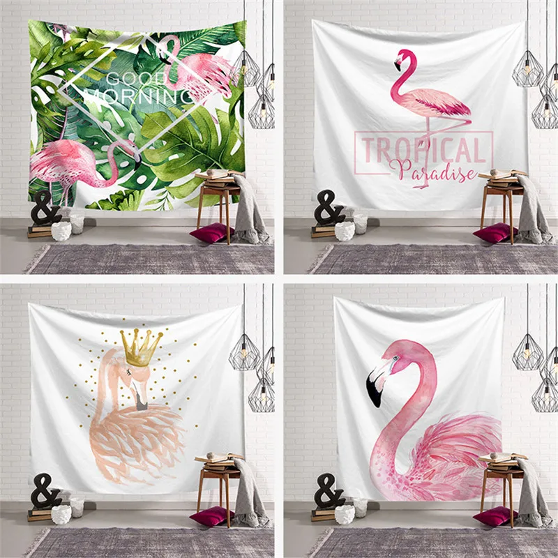 

Wall Hanging Polyester Flamingo Tapestry 150*200cm Yoga Shawl Mat Blanket Sleeping pad Beach Throw Tapestry large