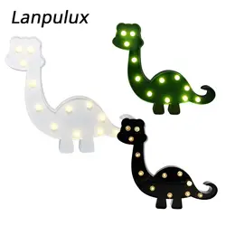 Lanpulux милый динозавр моделирование ночные светильники Зеленый Черный Белый прикроватные теплые белые лампы для животных украшение дома